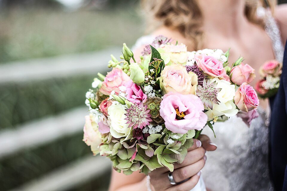 Bouquet in a bride's hands